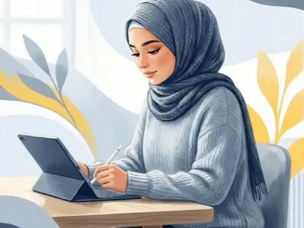 Student learning Quran online with a certified QuranAble scholar